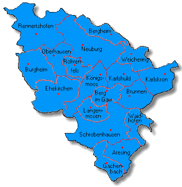  Karte des Landkreises Neuburg-Schrobenhausen