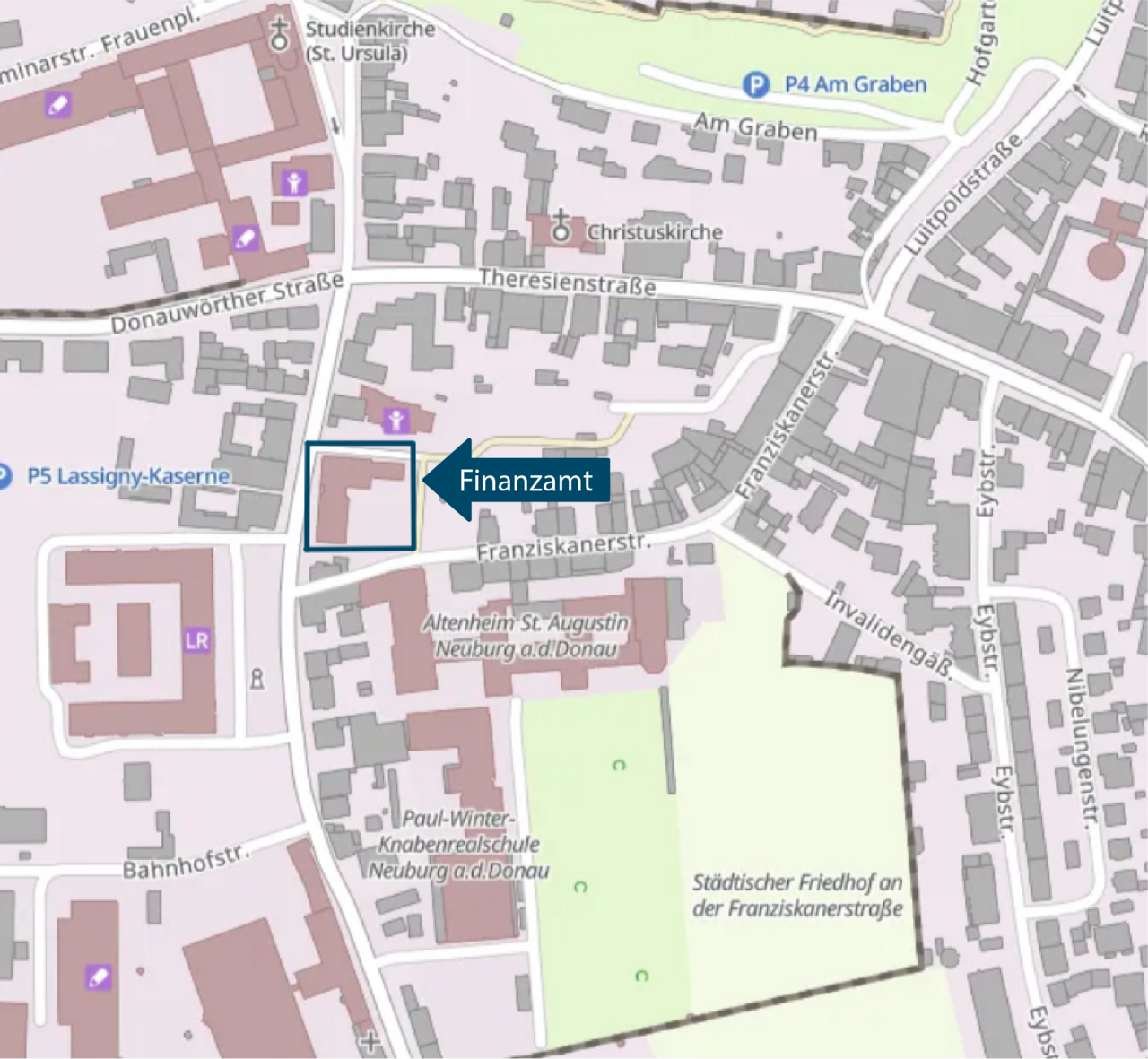  Stadtplan Neuburg, Fünfzehnerstraße